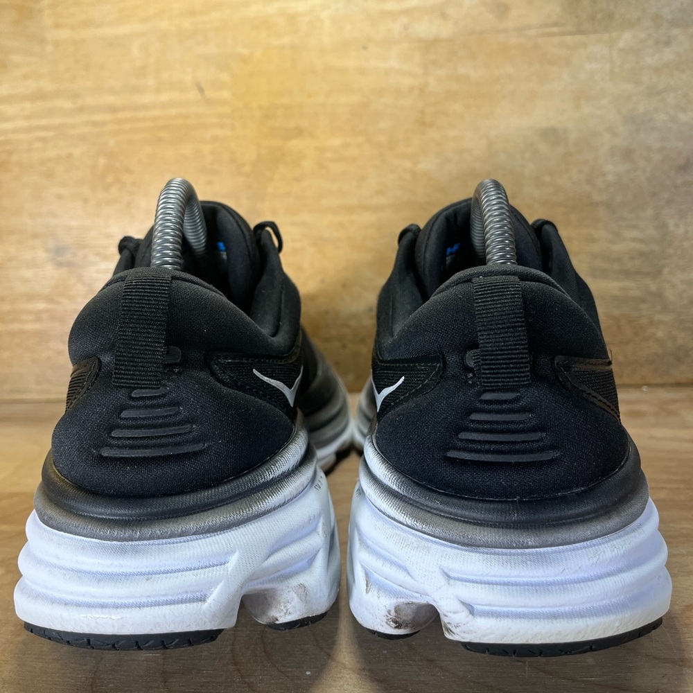 Hoka One One Bondi 8 REFLECTIVE Womens Size 9 Running Shoes Sneakers Black - Picture 5 of 12